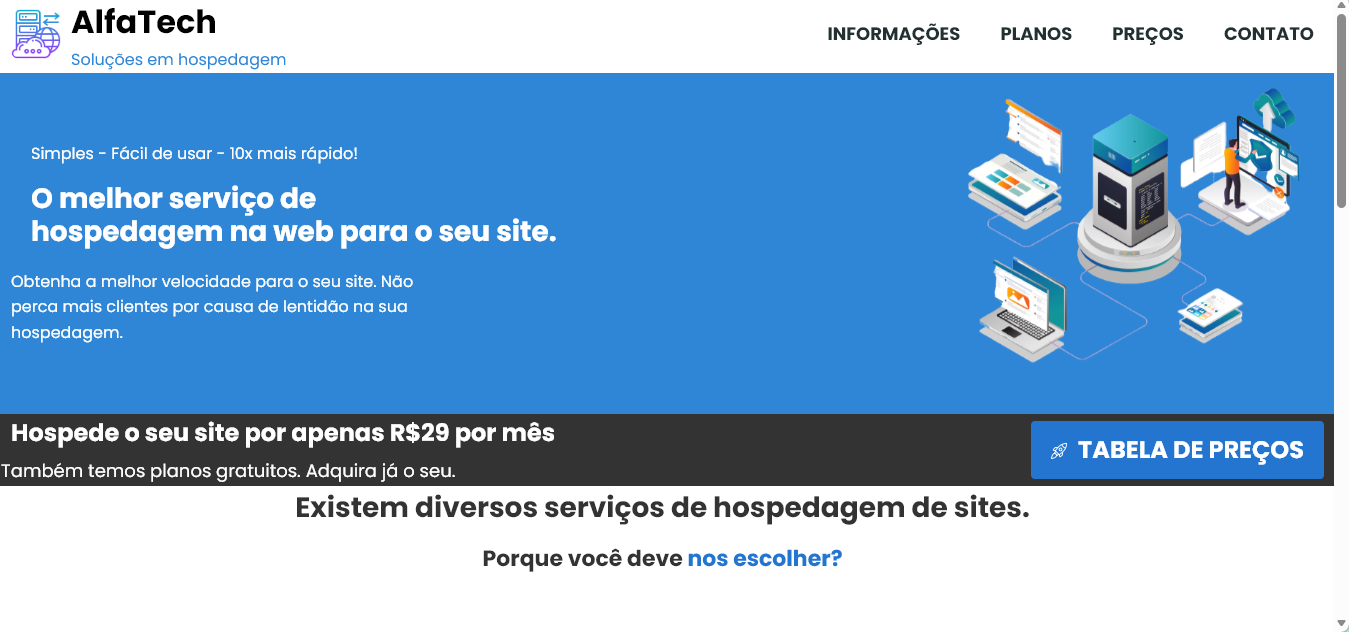 Slim Hospedagem de Sites — website institucional